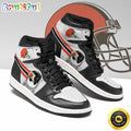 NFL Cleveland Browns Jack Skellington Air Jordan 1 High Sneakers