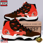 NFL Cleveland Browns Logo Unique Design Air Jordan 11 Sneaker Shoes