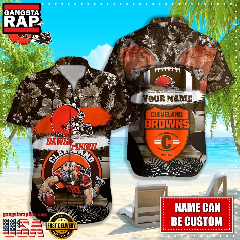 NFL Cleveland Browns Mascot Football Hawaiian Shirt For Men Women