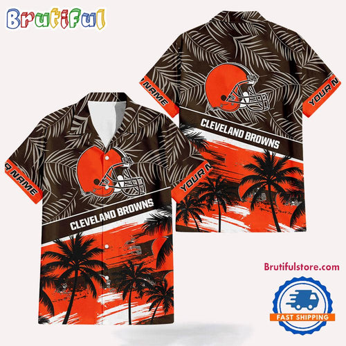 NFL Cleveland Browns Palm Tree Tropical Trendy Football Hawaiian Shirt