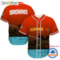 NFL Cleveland Browns Palm Trees Summer On The Beach Baseball Jersey