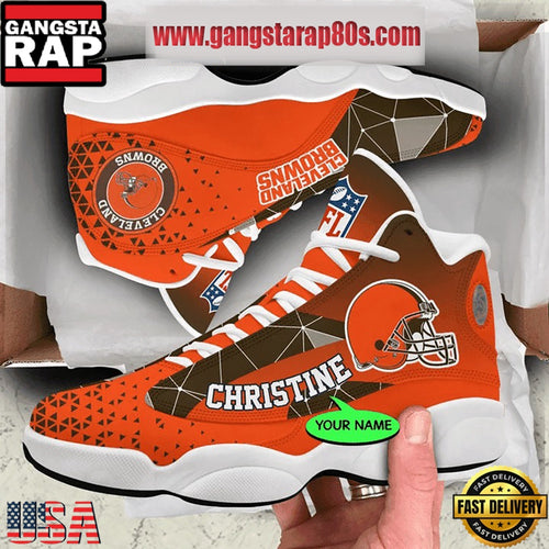 NFL Cleveland Browns Personalized Air Jordan 13 Sport Shoes