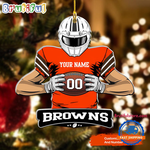 NFL Cleveland Browns Special Football Game Player Christmas Ornament