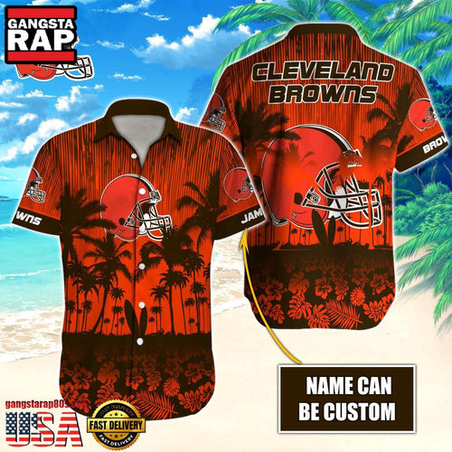 NFL Cleveland Browns Vintage Style Custom Aloha Shirts For Men Women