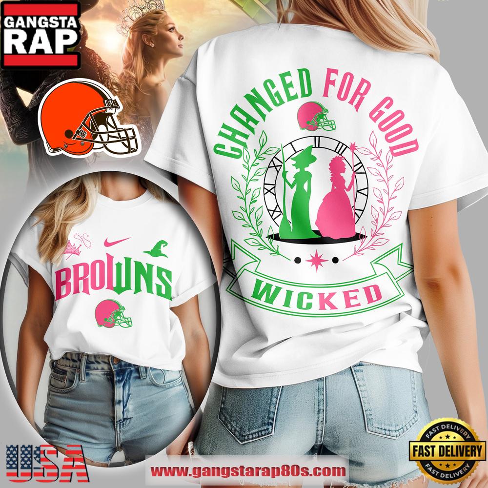 NFL Cleveland Browns Wicked Changed For Good Women T-Shirt