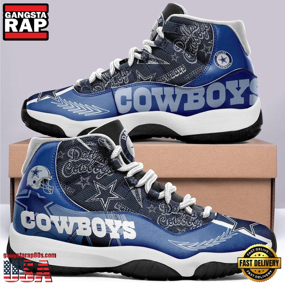 NFL Cowboys Unique Design Air Jordan 11 Sneaker Shoes