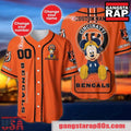NFL Custom Name Number Disney Mickey Cincinnati Bengals Baseball Jersey Shirt