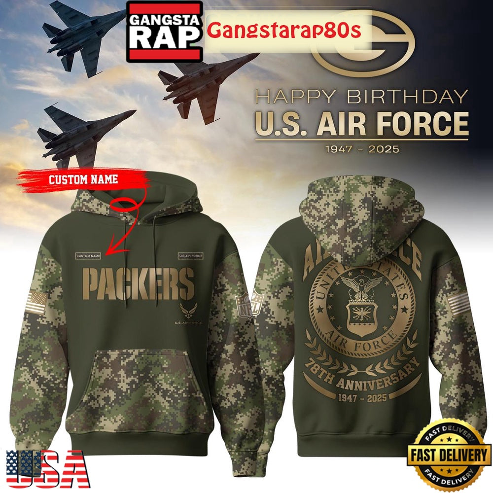NFL Custom Team Happy Birthday US Air Force 78th Anniversary Unisex 3D Hoodie