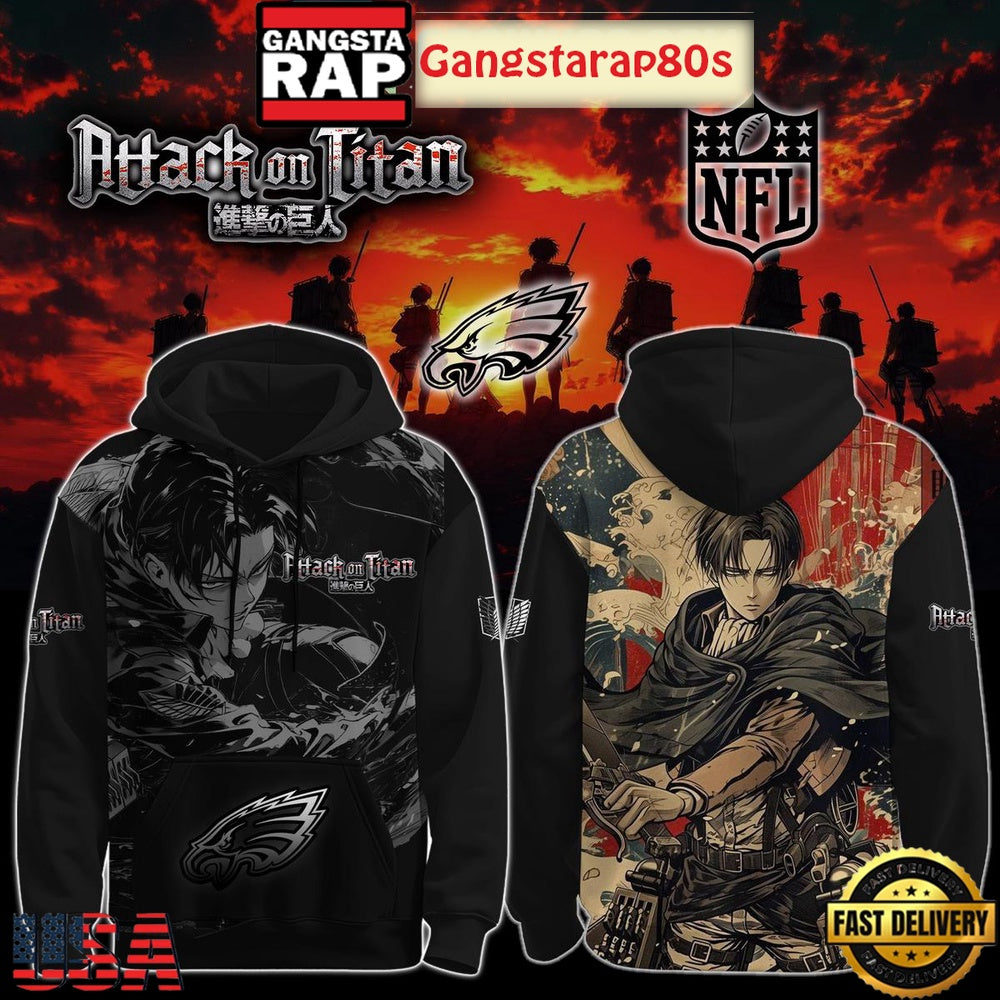 NFL Custom Team x Attack On Titan 2025 Unisex 3D Hoodie