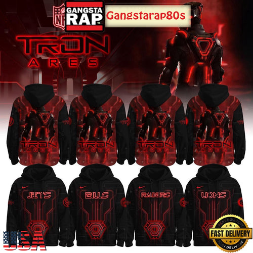 NFL Custom Team x Tron Ares 2025 All Over Print Hoodie