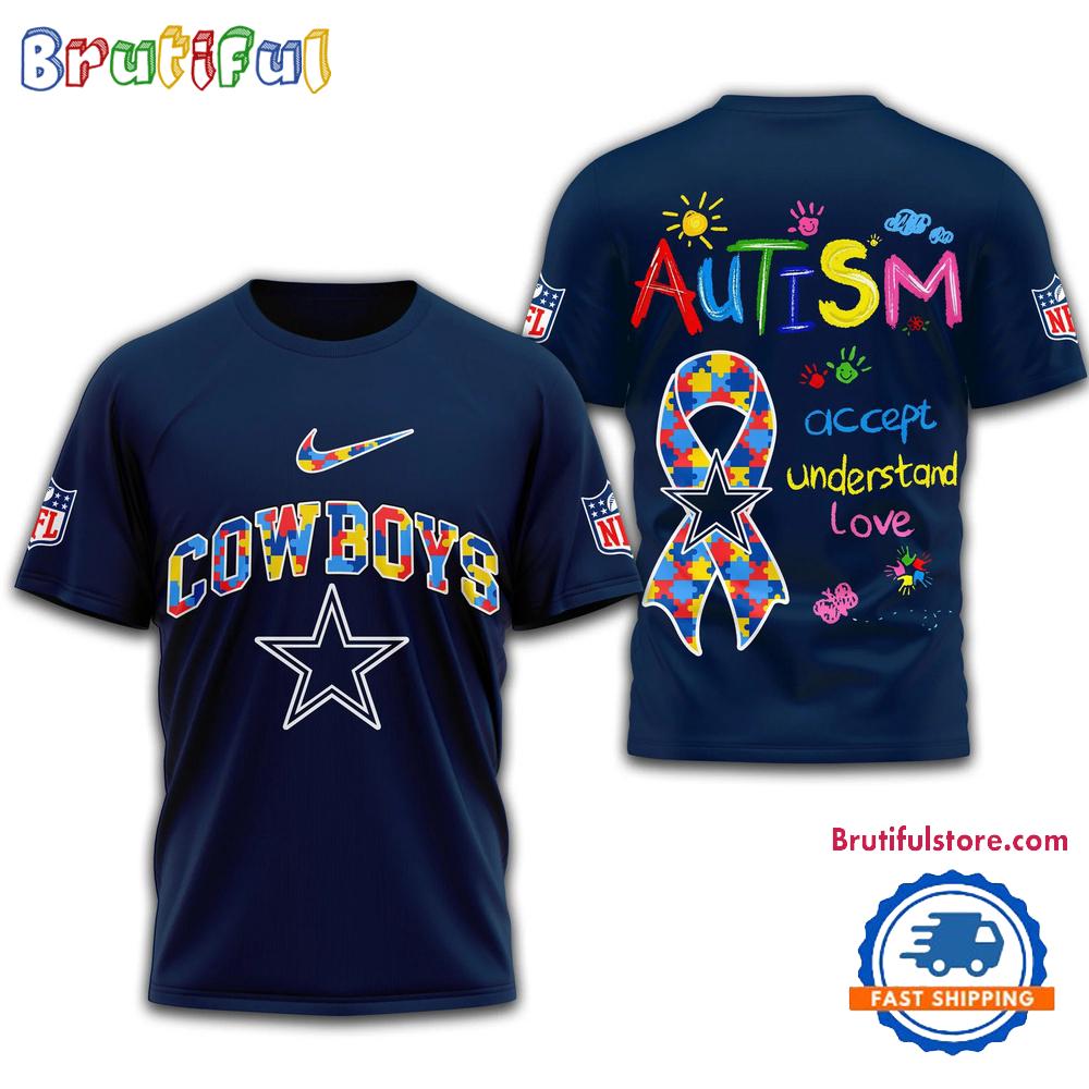 NFL Dallas Cowboys 2025 Autism Awareness 3D Shirt