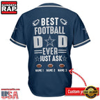 NFL Custom Name Dallas Cowboys Best Dad Ever New Design Baseball Jersey Shirt