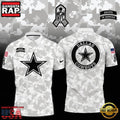 NFL Dallas Cowboys Camo 2025 Salute to Service Polo Shirt