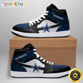 NFL Dallas Cowboys Dark Blue White Logo Air Jordan 1 High Sneakers For Fans