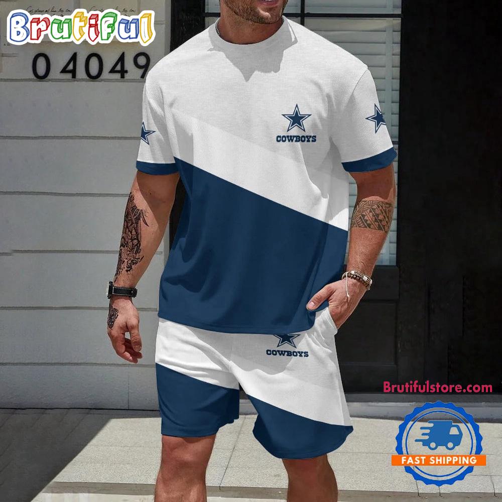 NFL Dallas Cowboys Football T Shirt And Shorts Set