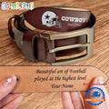 NFL Dallas Cowboys Football Team Logo Helmets Custom Men’s Leather Belt