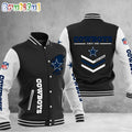 NFL Dallas Cowboys Football Team Personalized Varsity Baseball Jacket