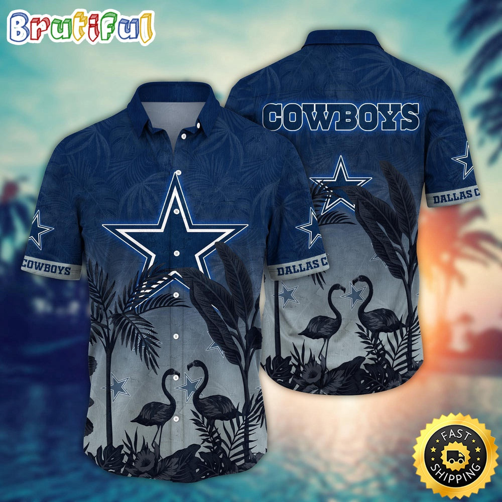 NFL Dallas Cowboys Hawaii Shirt Flamingo And Flower Funny Aloha Shirt