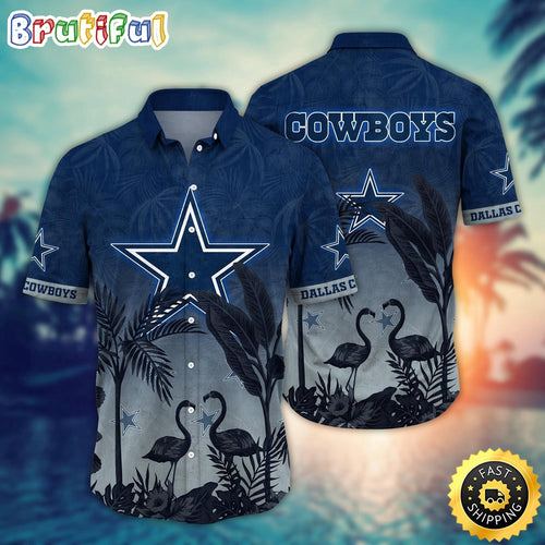 NFL Dallas Cowboys Hawaii Shirt Flamingo And Flower Funny Aloha Shirt