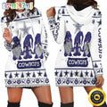 NFL Dallas Cowboys Hoodie Dress Gnomes All Over Print Hoodie Women