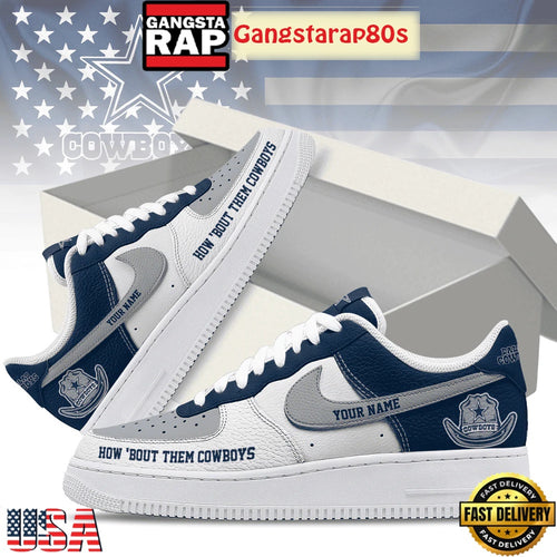 NFL Dallas Cowboys How’Bout Them Cowboys Custom Nike Air Force 1 Sneakers Shoes