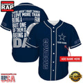 NFL Custom Name Dallas Cowboys I Love Being A Dad Father’s Day New Design Baseball Jersey Shirt