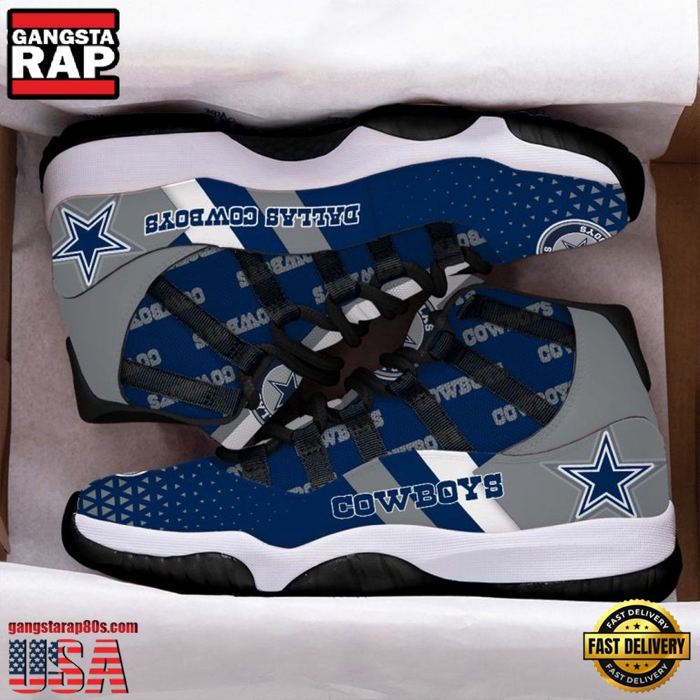 NFL Dallas Cowboys Logo Unique Design Air Jordan 11 Sneaker Shoes