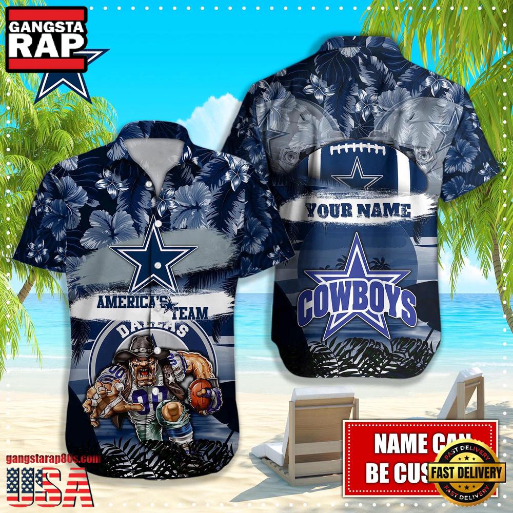 NFL Dallas Cowboys Mascot Football Aloha Hawaiian Shirt
