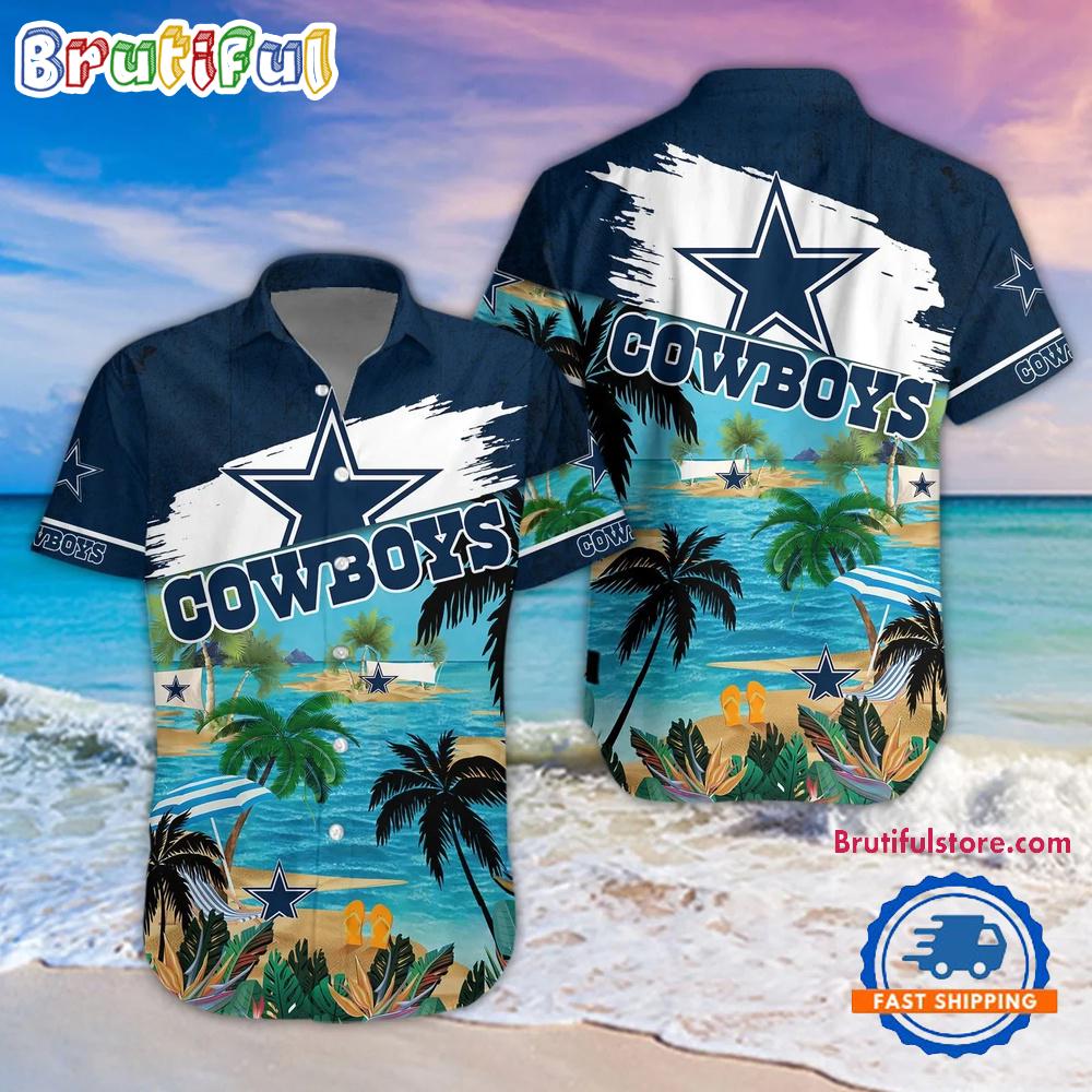 NFL Dallas Cowboys Palm Tree Summer Beach Aloha Hawaiian Shirt