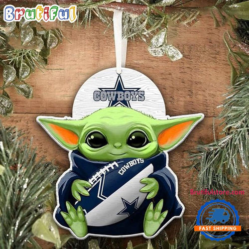 NFL Dallas Cowboys Special Baby Yoda Star Wars Movies Christmas Ornament, Football Christmas Tree Ornament
