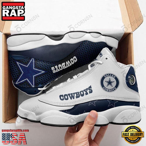 NFL Dallas Cowboys team New Design Air Jordan 13 Running Sneakers Shoes