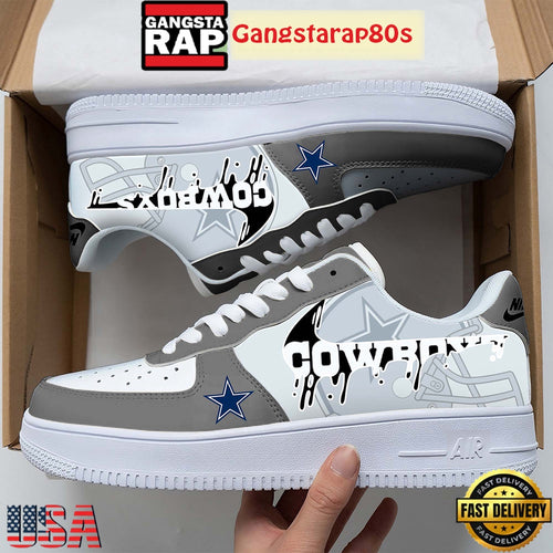 NFL Dallas Cowboys Team Logo Unique Air Force 1 Shoes Running Sneakers