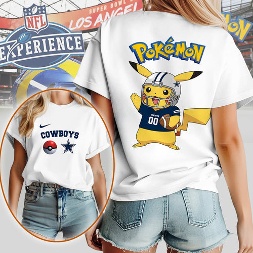 NFL Dallas Cowboys x Pokemon Premium Womens 3D Shirt