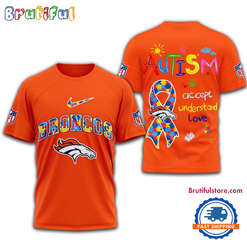 NFL Denver Broncos 2025 Autism Awareness 3D Shirt