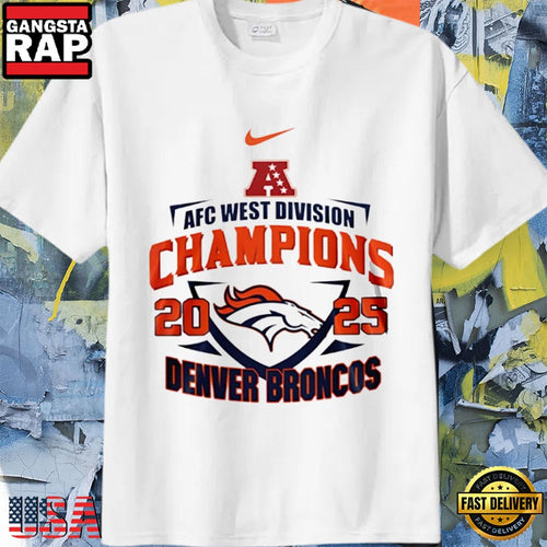 NFL Denver Broncos AFC West Champions 2025 Mascot T-Shirt