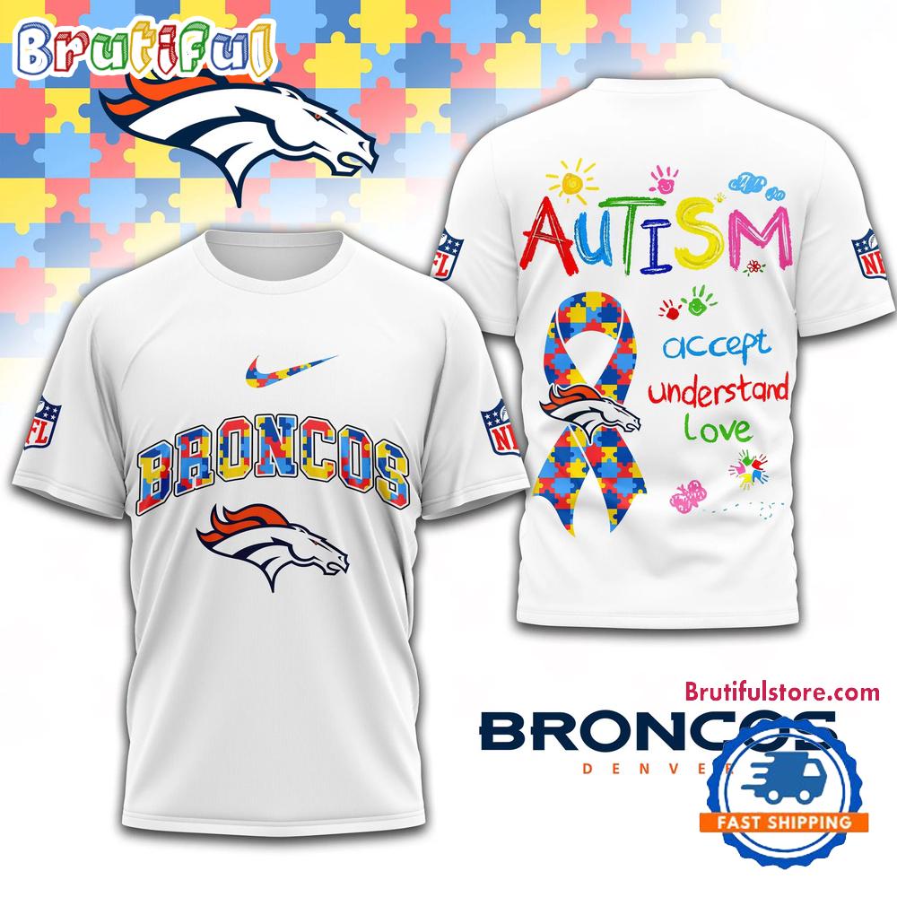 NFL Denver Broncos Autism Awareness Accept Understand Love All Over Print Shirt
