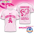 NFL Denver Broncos Breast Cancer Awareness Limited Edition Unisex T Shirt