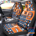 NFL Denver Broncos Design Christmas Car Seat Covers, Football Xmas Car Decor