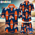 NFL Denver Broncos Flower Pattern Hawaiian Shirt And Shorts, Football Summer Hawaiian Set