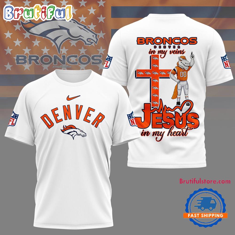 NFL Denver Broncos Football And Jesus 3D Shirt