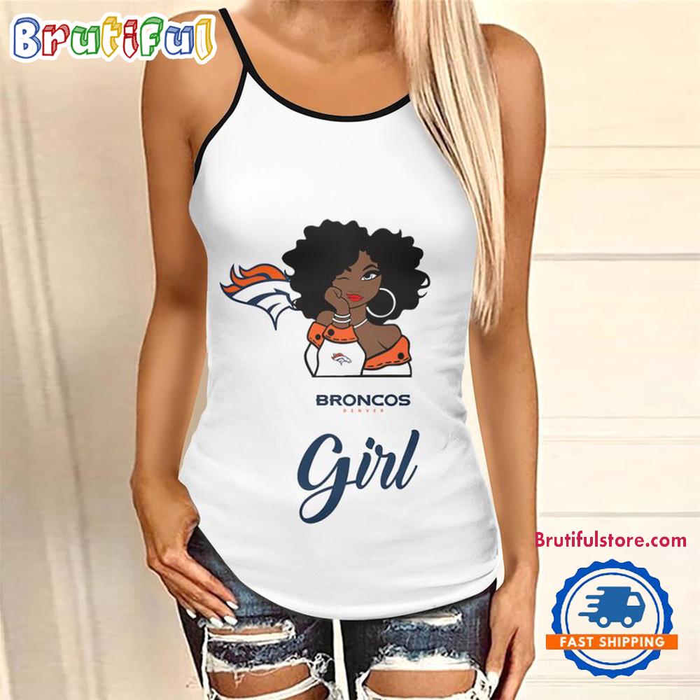 NFL Denver Broncos Football Summer Women’s Criss Cross Tank Top