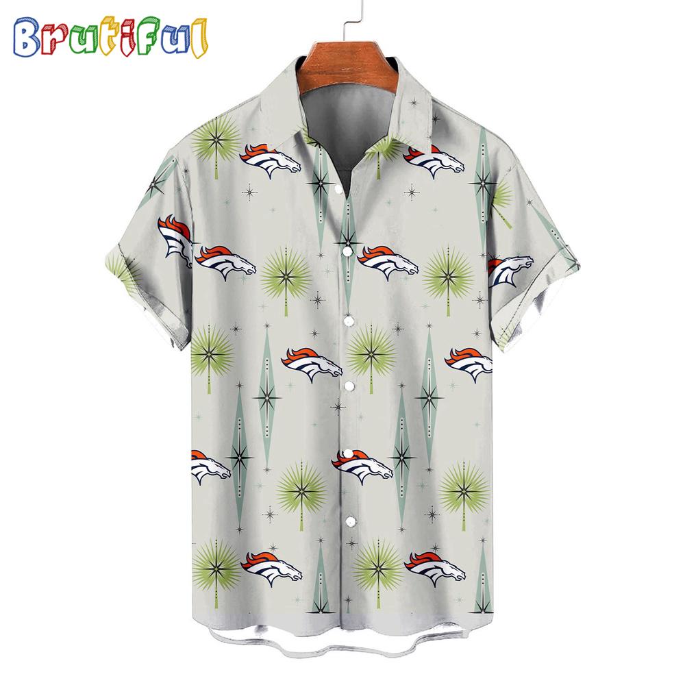 NFL Denver Broncos Football Team Logo Funny Aloha Hawaiian Shirt