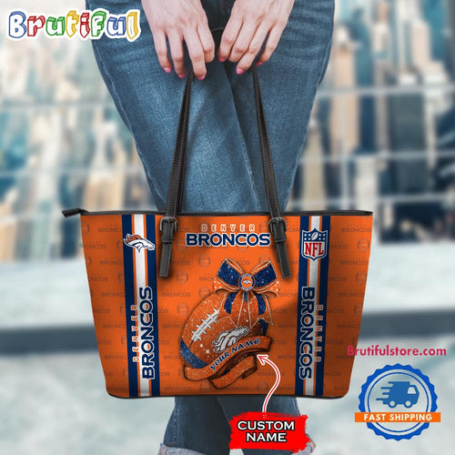 NFL Denver Broncos Football Team Women’s Leather Tote Bag