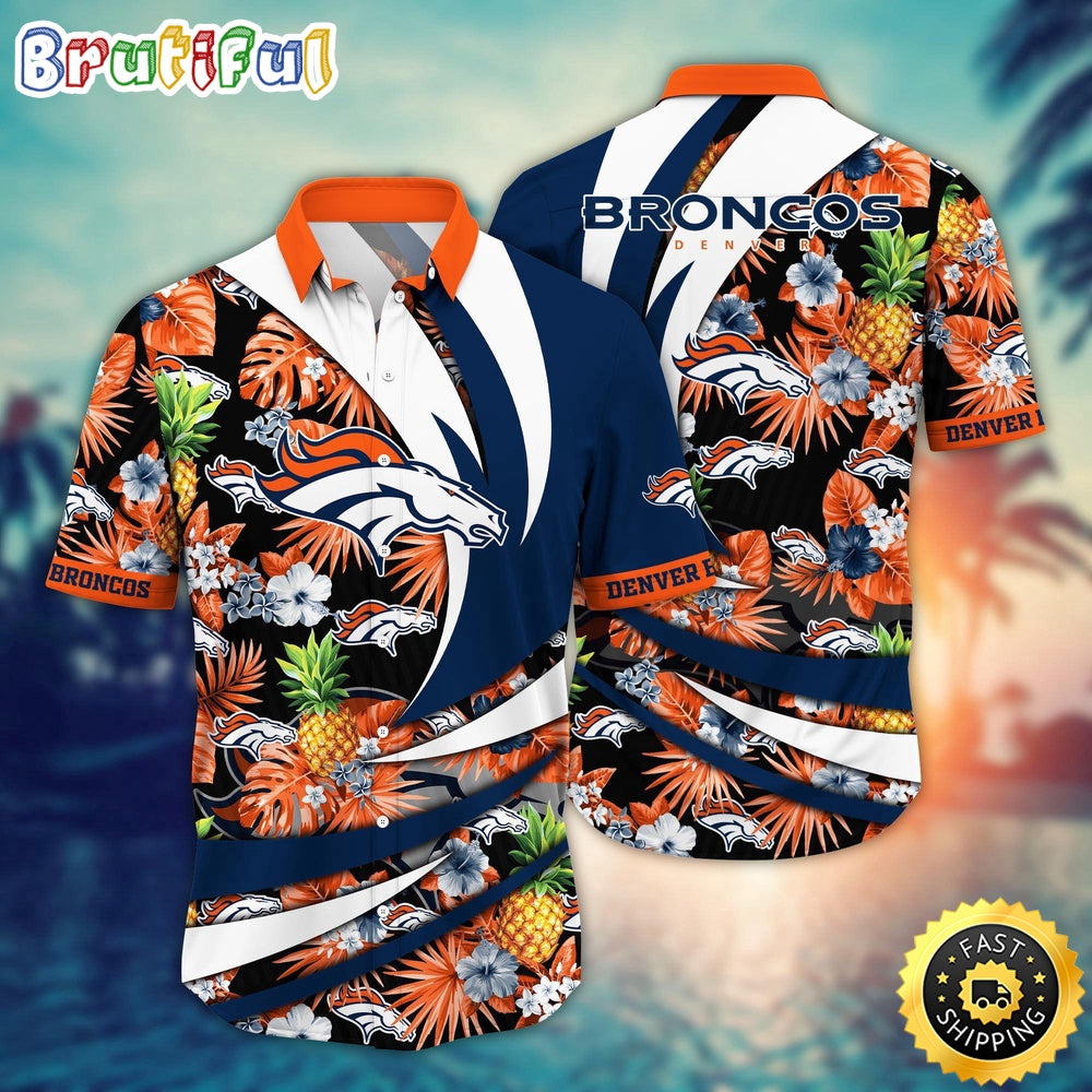 NFL Denver Broncos Hawaii Shirt Flower Classic Hawaiian Prints