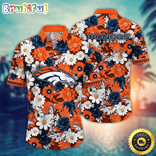 NFL Denver Broncos Hawaii Shirt Flower Sunny Day Essentials