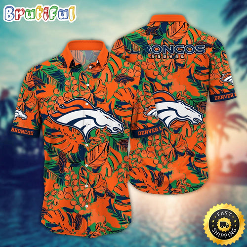 NFL Denver Broncos Hawaii Shirt Flower Tropical Holiday Attire
