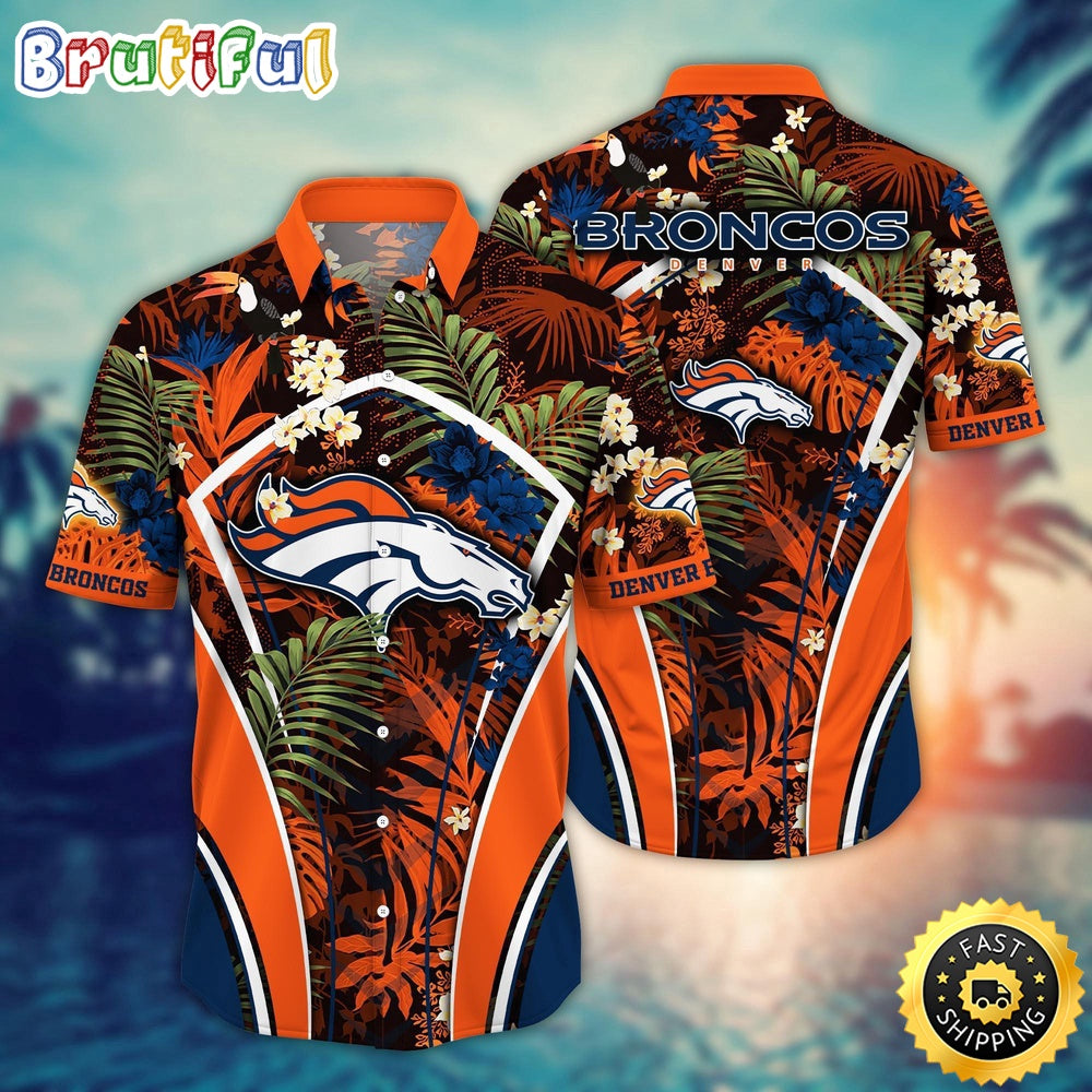NFL Denver Broncos Hawaii Shirt Flower Vibrant Beachy Shirts