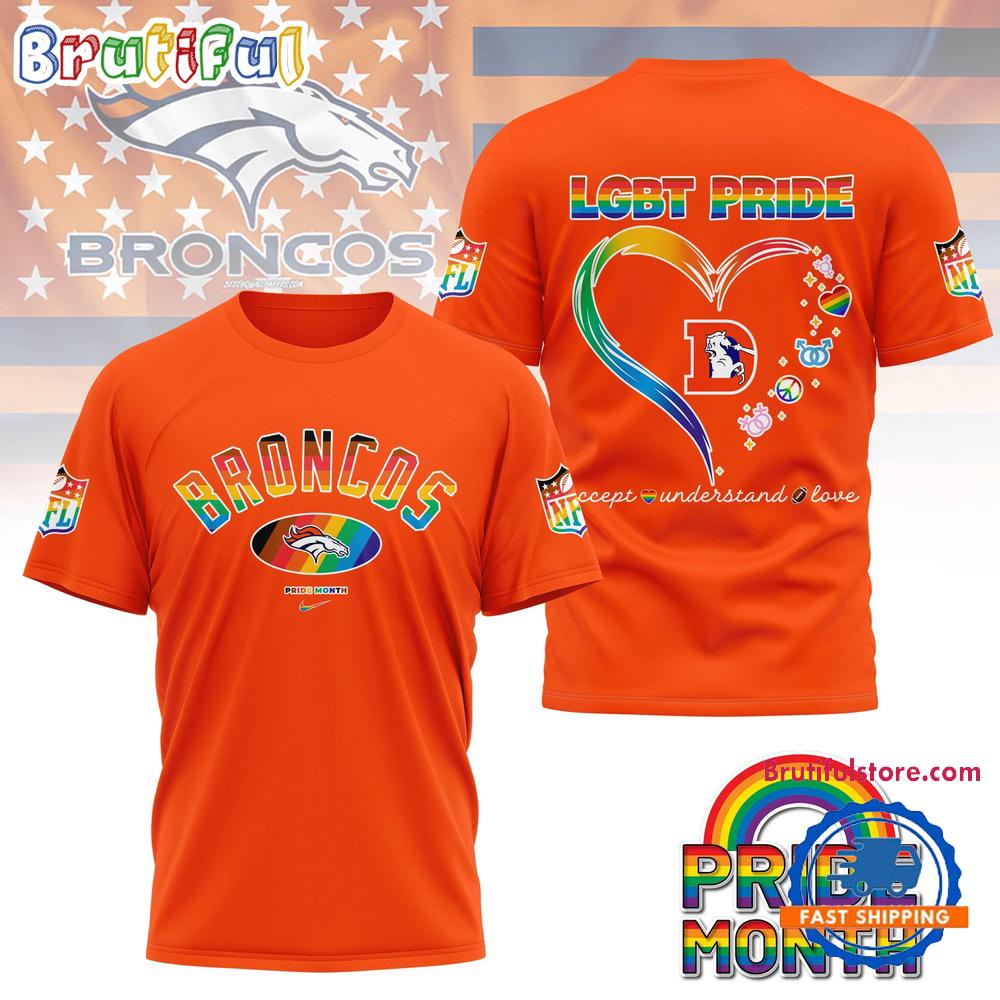 NFL Denver Broncos LGBT Happy Pride Month 2025 3D T Shirt