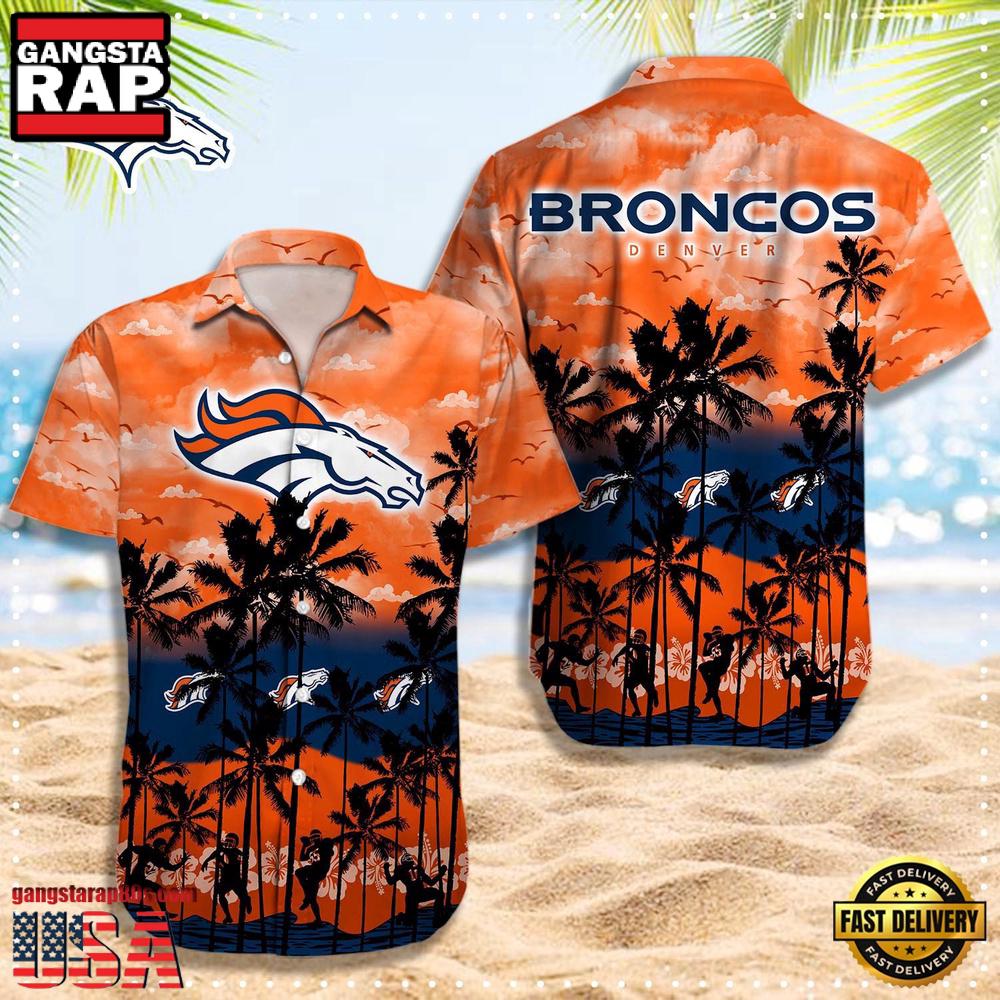 NFL Denver Broncos Logo Team Aloha Hawaiian Shirt
