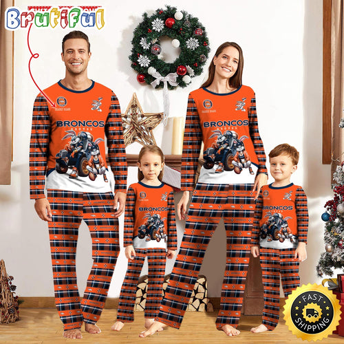 NFL Denver Broncos Pajamas Bunny Sports For Family Custom Name Pajamas